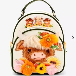 Highland cow loungefly backpack